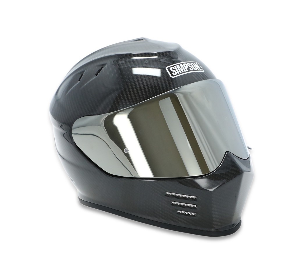 Simpson Ghost Bandit Motorcycle Helmet Carbon Medium Full Face Clear Shield