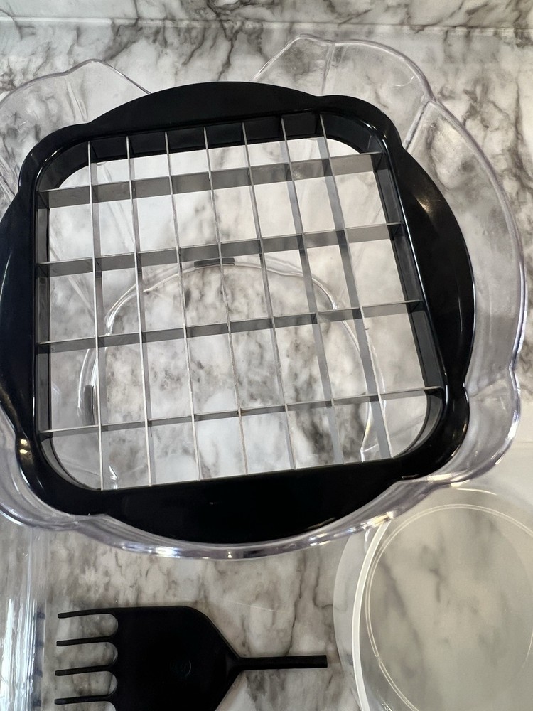 Cuisinart Push Function Food Chopper Set with Cleaning Tool, Clear/Black/White