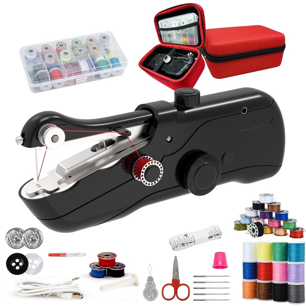 Handheld Sewing Machine,Portable Mini Sewing Machine for Beginners with Sewin...