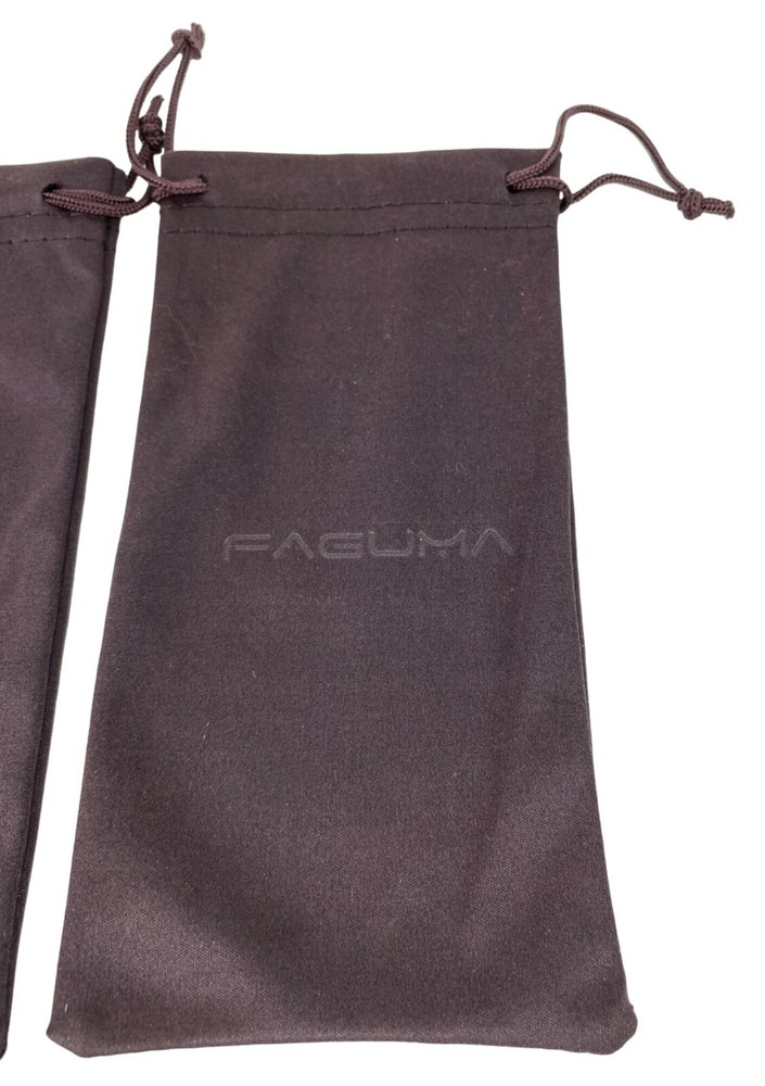 Faguma Sunglasses Brown Drawstring Dust Pouch Bag Empty