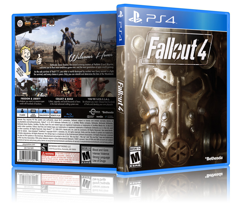 Fallout 4 - Replacement PS4 Cover and Case. NO GAME!!