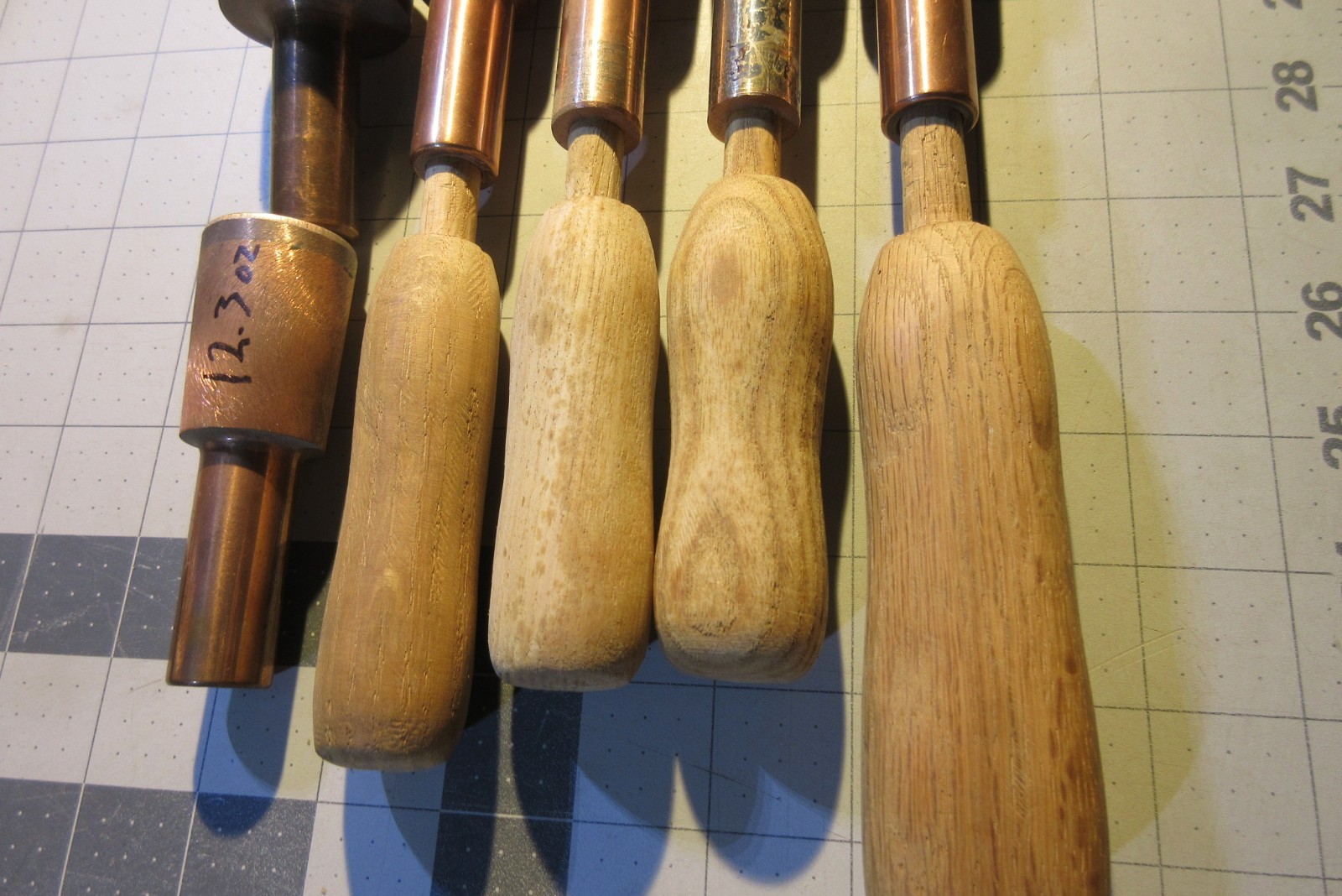 Woodworking Mallets set of 4 plus 2 estra heads prior owned