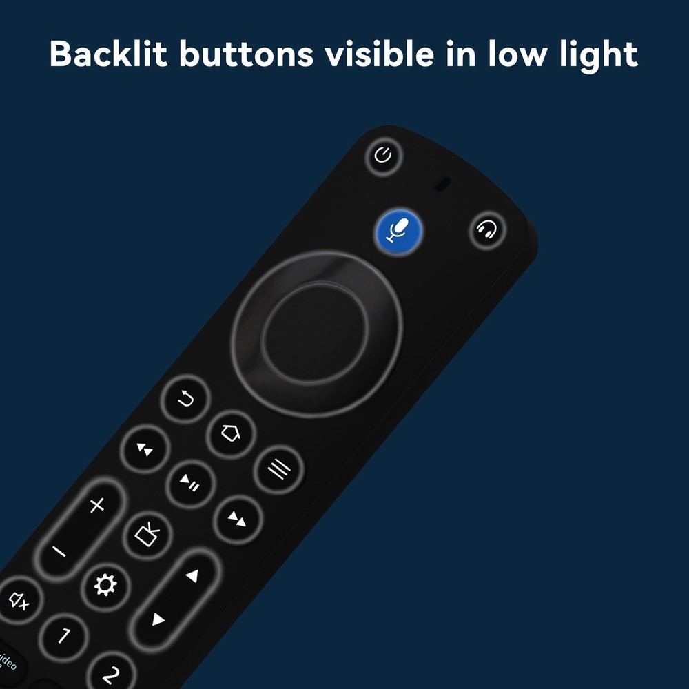 OROSAUR Voice Remote Pro with Backlit Button, Replacement for Fire Black