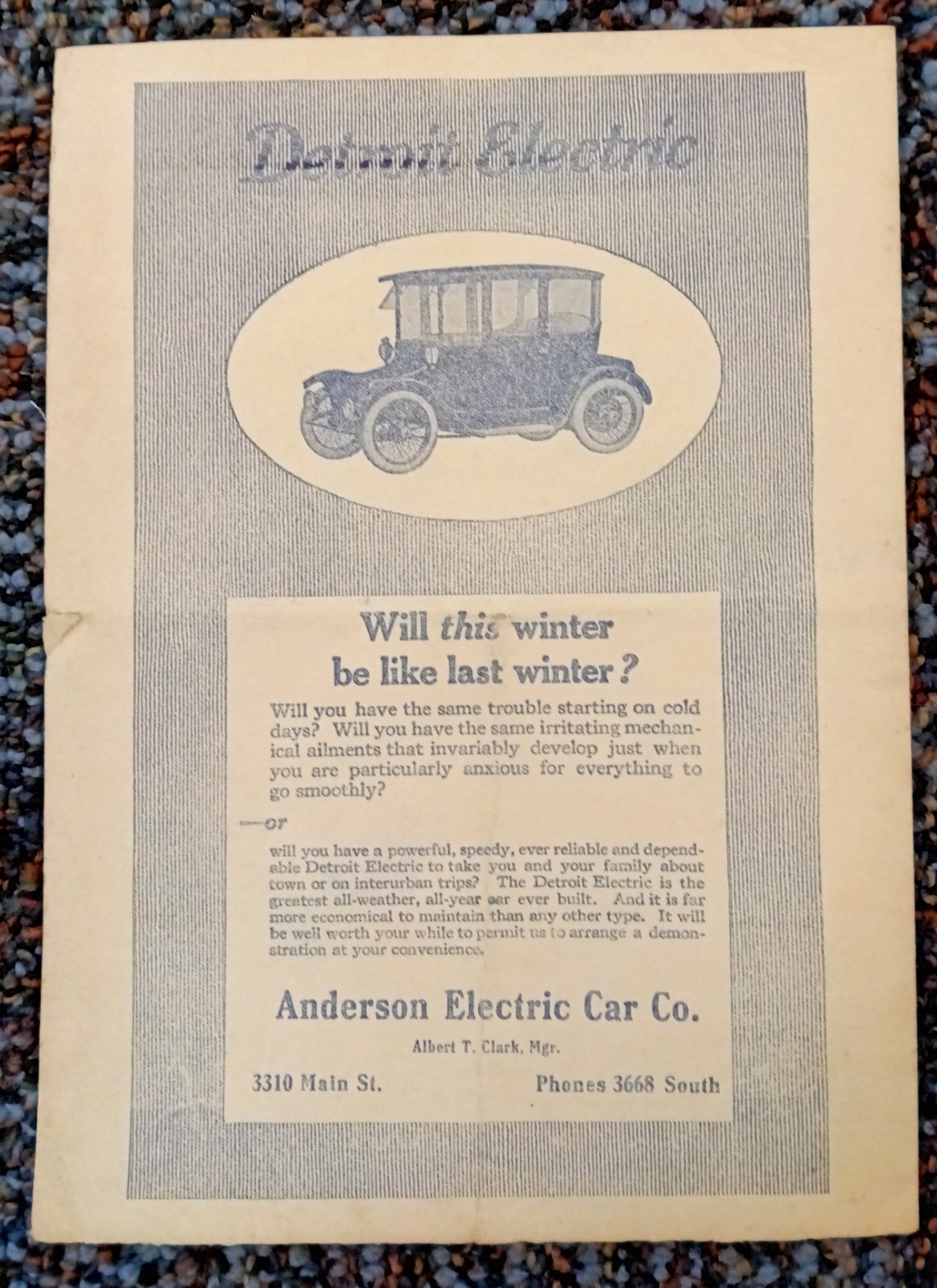 Anna Case Soprano 1915 Program Fritchie Concert Kansas City Thomas Edison RARE