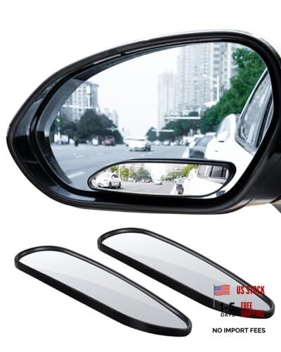 Blind Spot Mirror, 5" Wide Horizontal Viewing Angle, Side Longer Rectangle