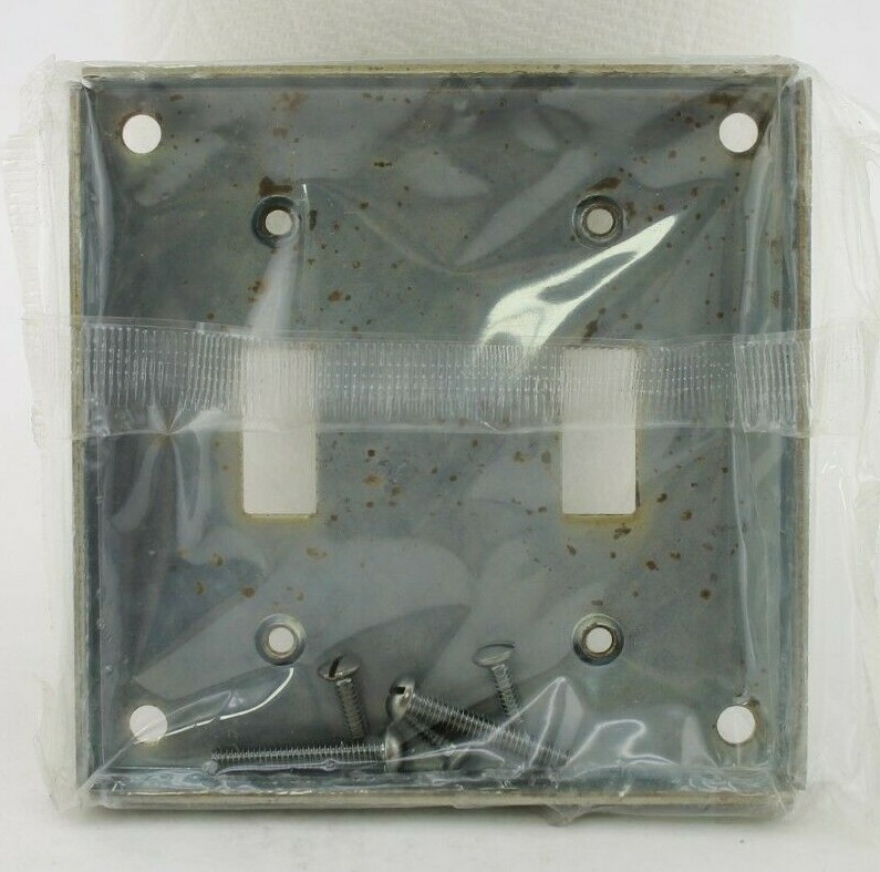 New BMC 2-Toggle 4" Square Device Cover
