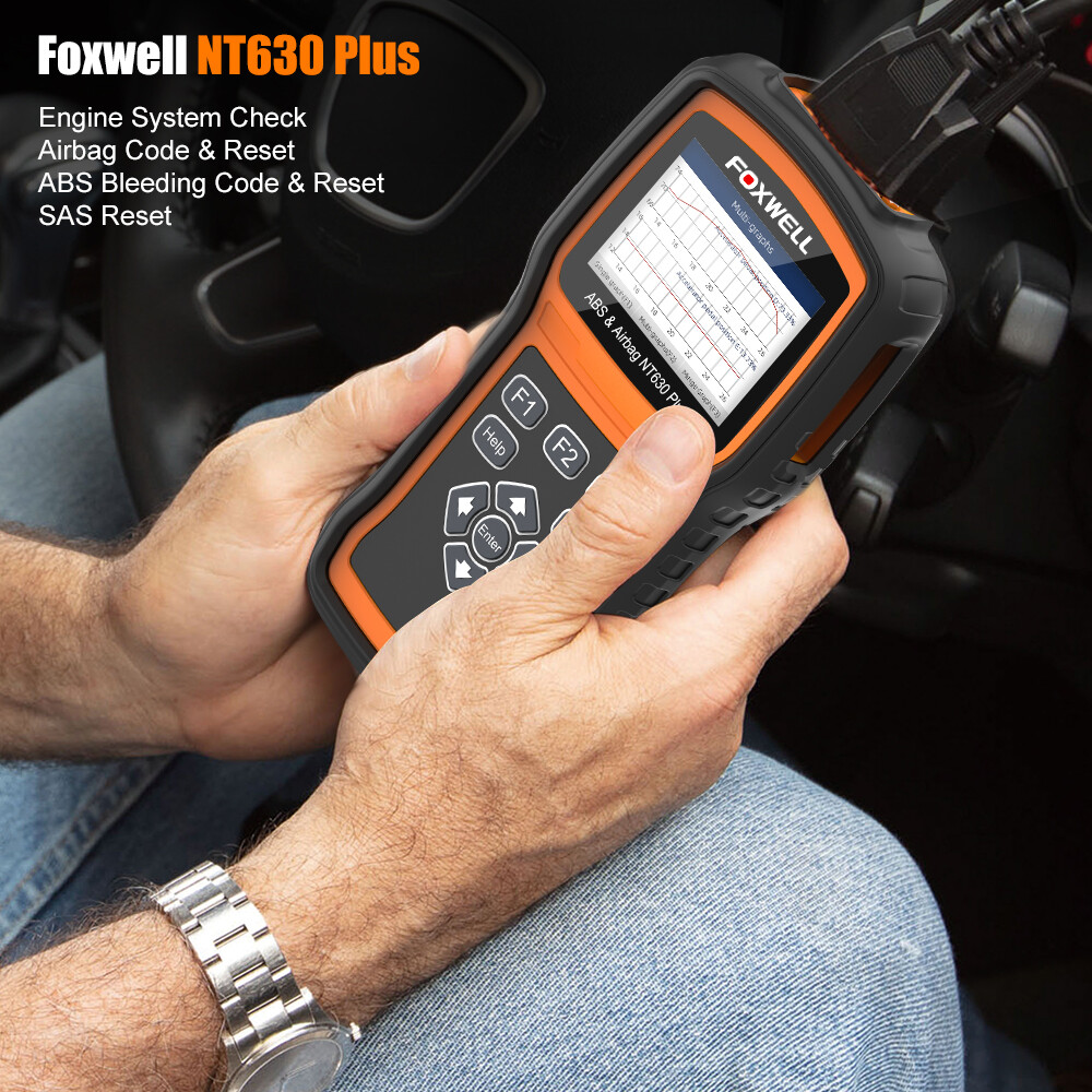 Foxwell NT630 PLUS OBD2 Scanner Code Reader Diagnostic Tool ABS Bleeding SAS SRS