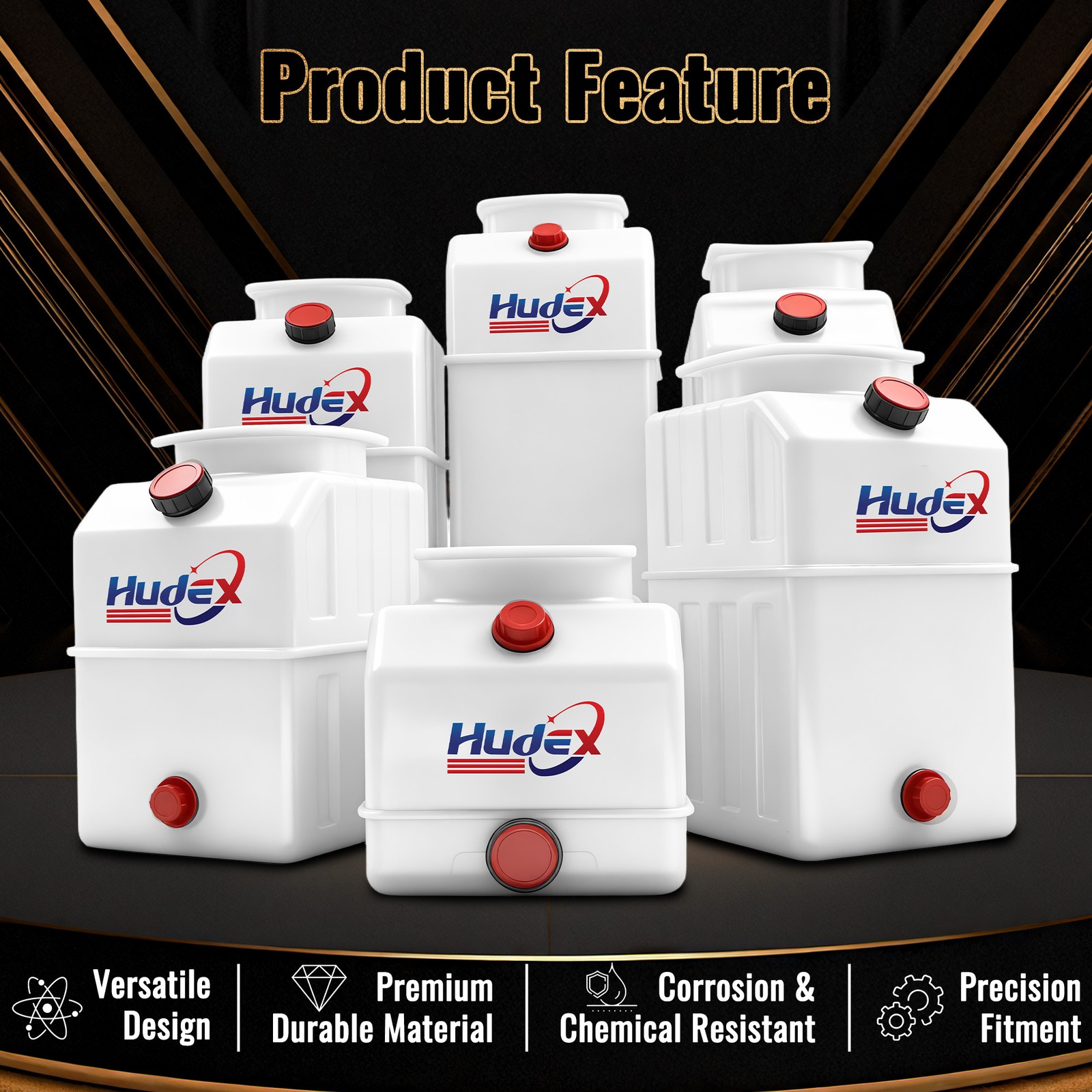 4/5/6/8/13 Quart PolyHydraulic Power Unit Replacement Reservoirs