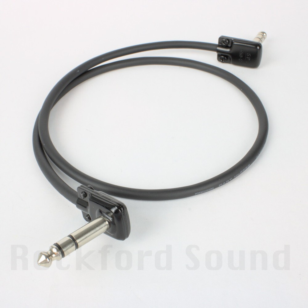 Mogami W2552 Balanced TRS Patch Cable, Right Angle Squareplugs SP550, Black