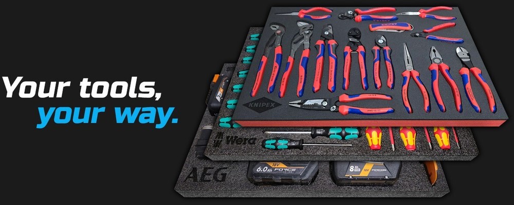 BOSCH DARK shadow foam tool tray insert storage organizer toolbox tool kit set