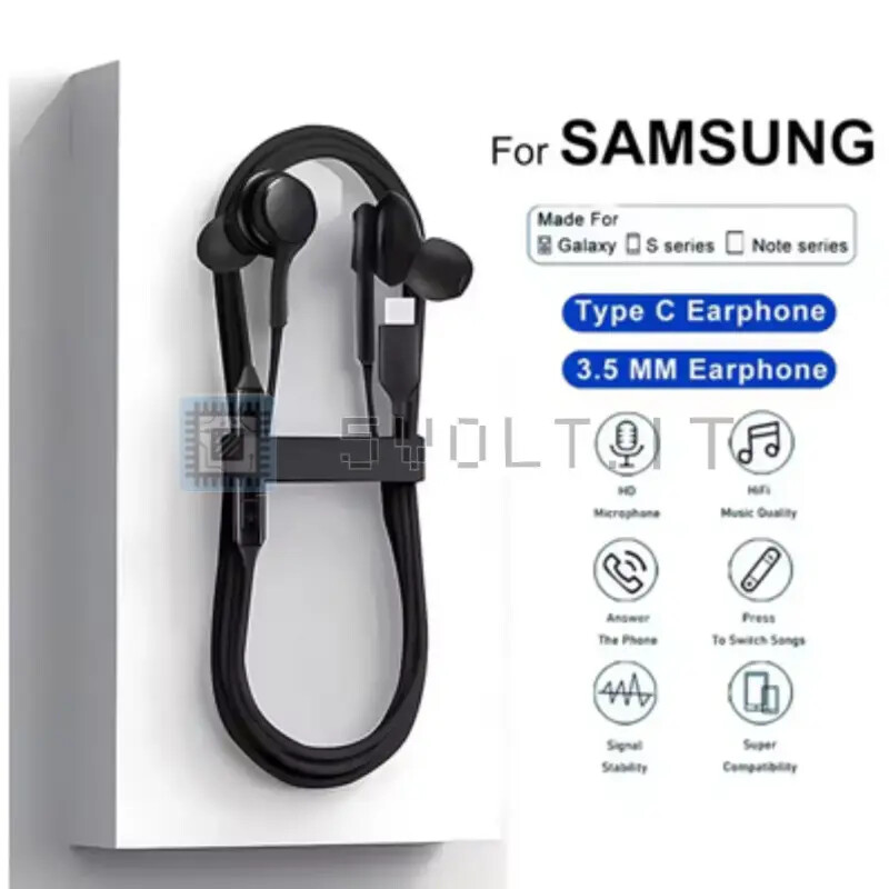 Type C Cable Earphones with Microphone for Samsung