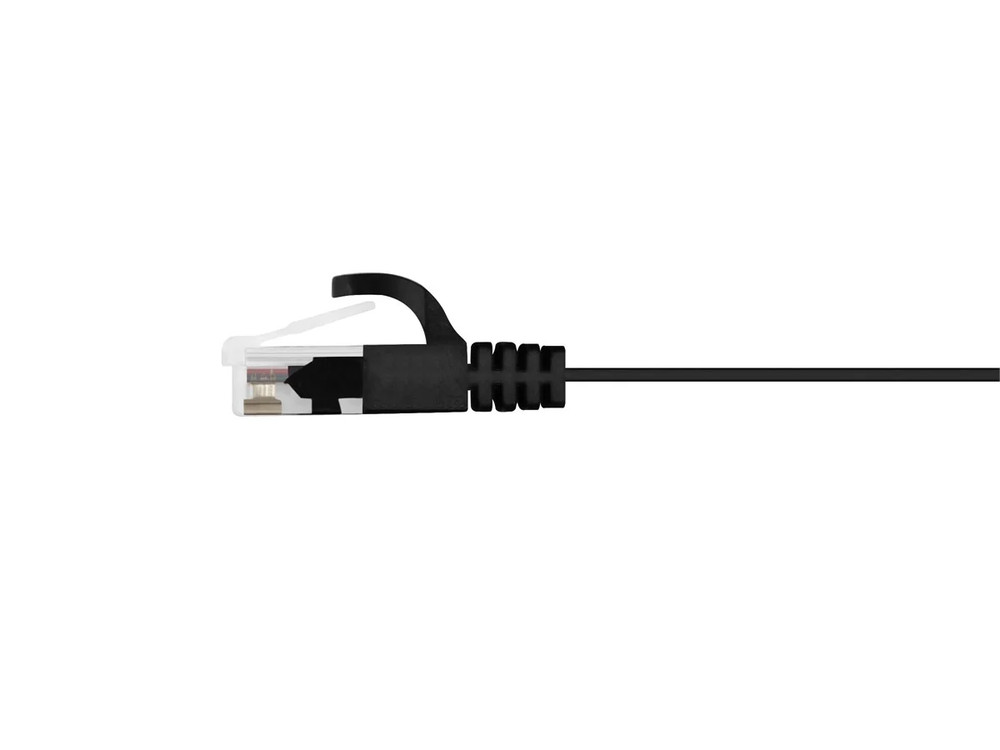 5ft Cat6 Ethernet Patch Cable - Black, Flat, Snagless RJ45, 30AWG - 2 PACK