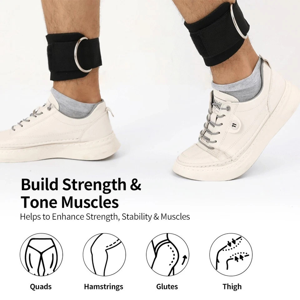 Ankle Straps for Cable Machine, Ideal for Glute Kickbacks & Leg Training
