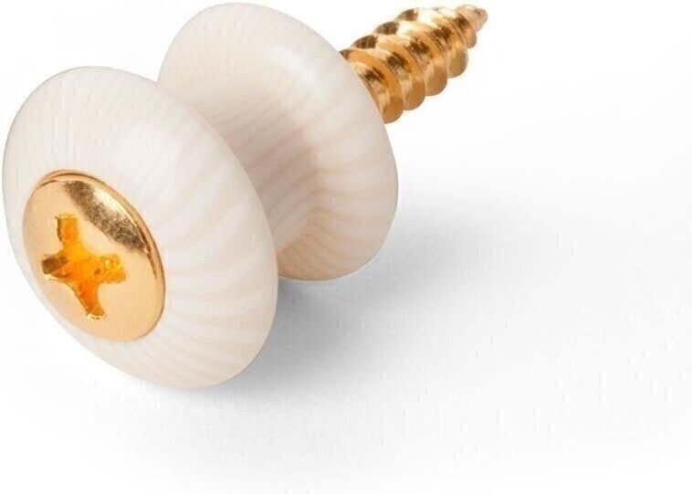 Waverly Guitar Strap Button, Ivoroid Button, Gold Screw