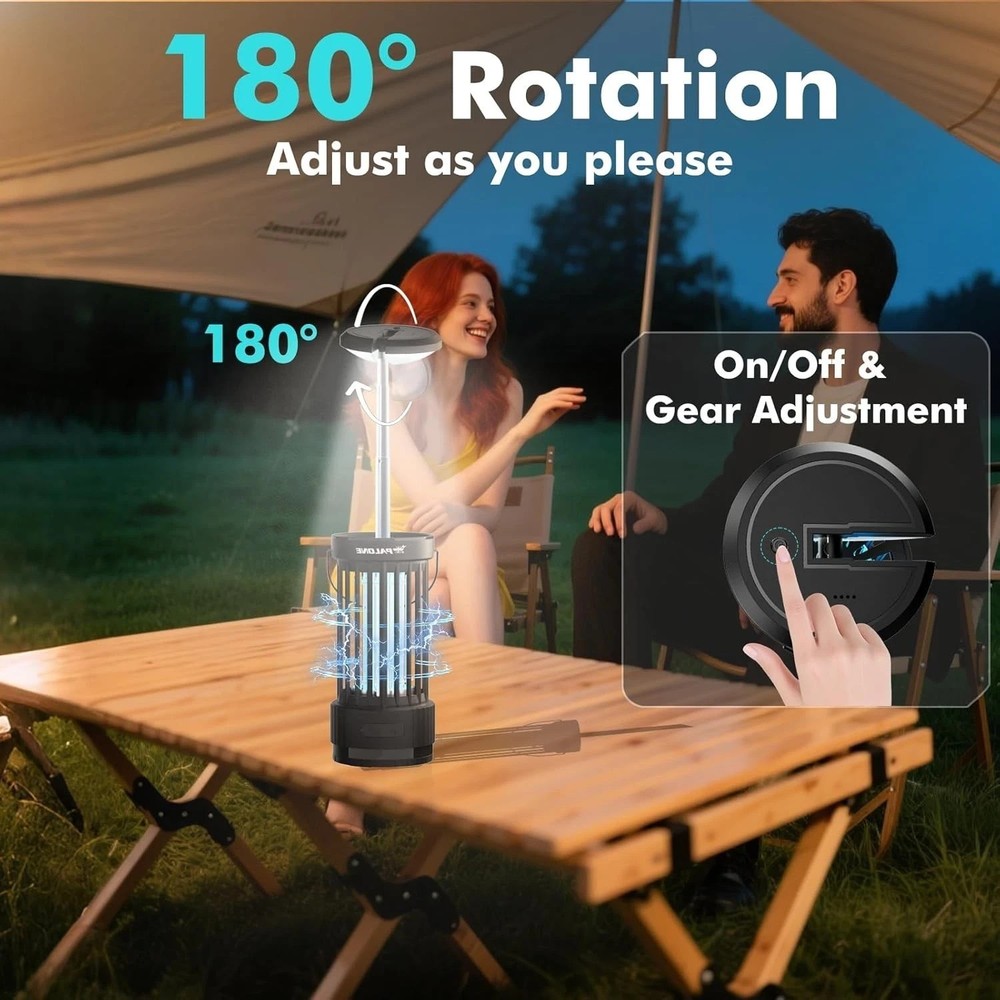 Rechargeable Bug Zapper with Adjustable Light for Indoor Outdoor, , Camping，o