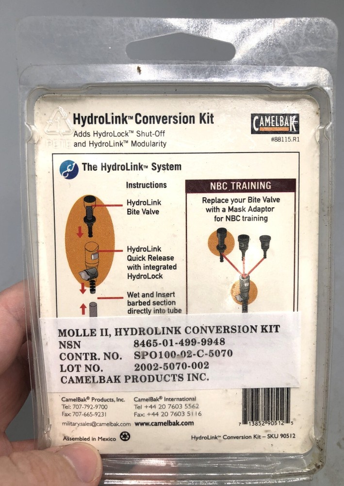 CAMELBAK HydroLink Conversion Kit Filter Adapter Quick Connect Coupling