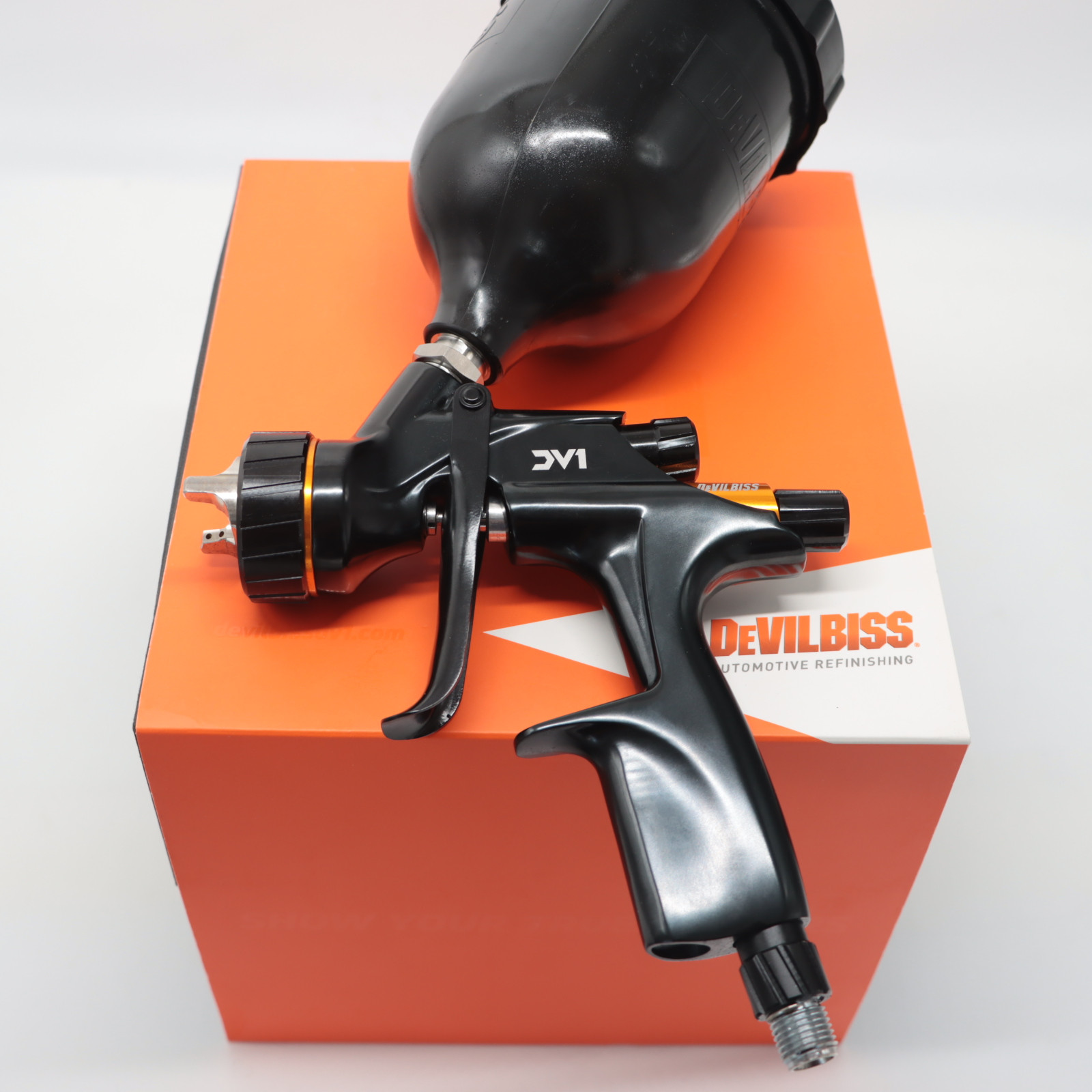 NEW For Devilbiss DV1-B1+1.4 mm 600 ml Cup Car Basecoat Non Digital Gun Base Gun