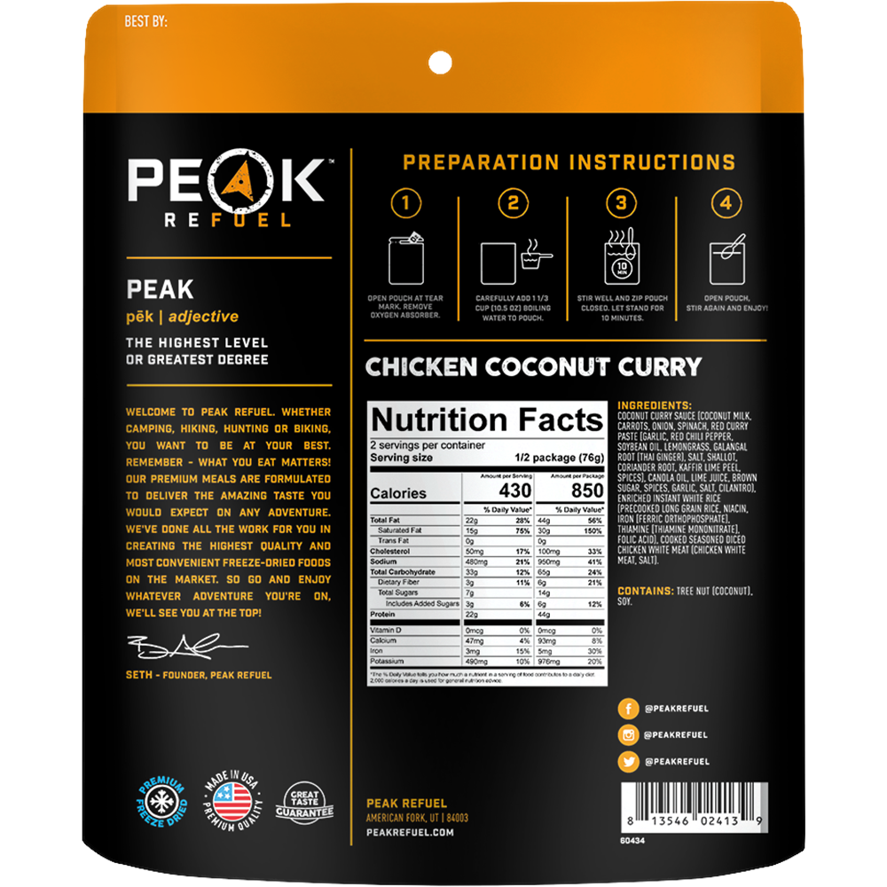 Chicken Coconut Curry - Peak Refuel