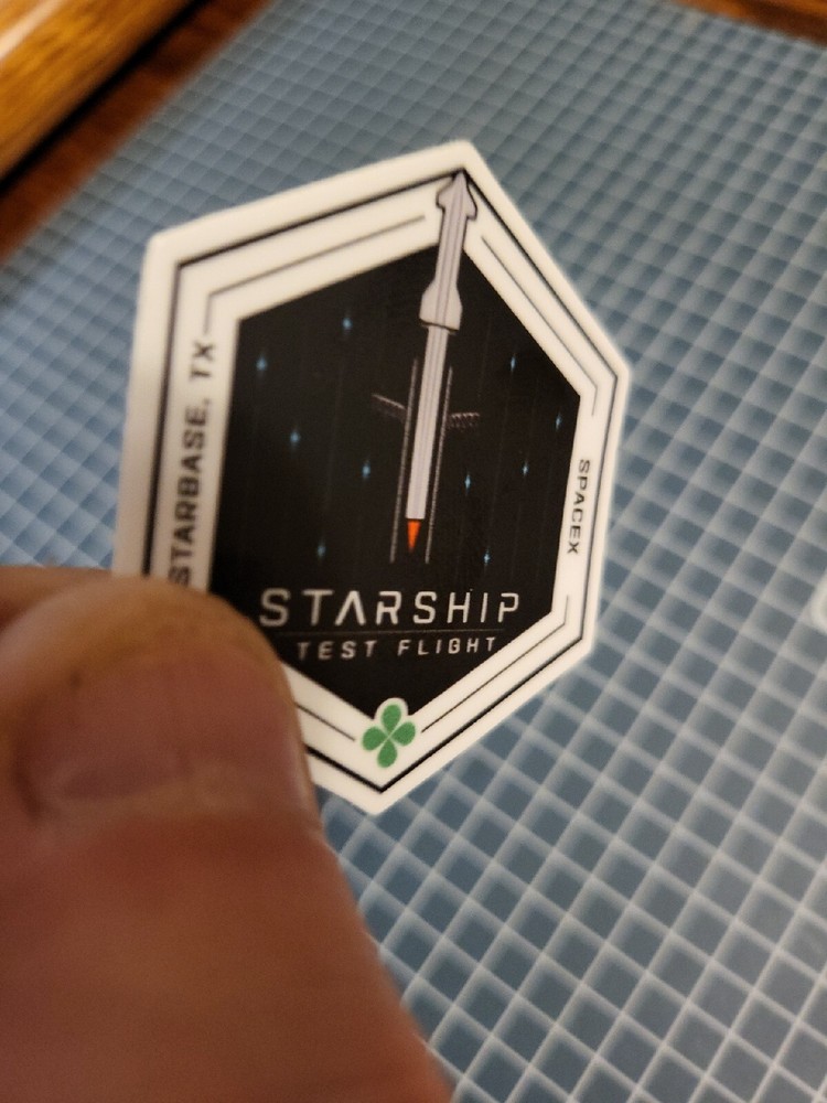 SPACEX STARSHIP PROGRAM MISSION PATCH STICKER TEST FLIGHT LAUNCH- USA TEXAS