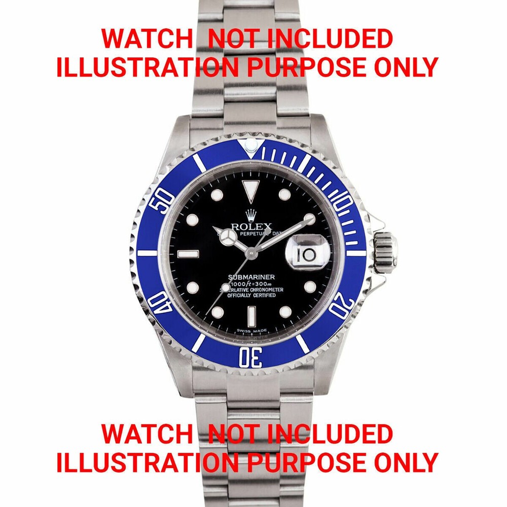 BEZEL & INSERT COMPLETE KIT FOR ROLEX SUBMARINER CERAMIC MODEL 116610 BLUE