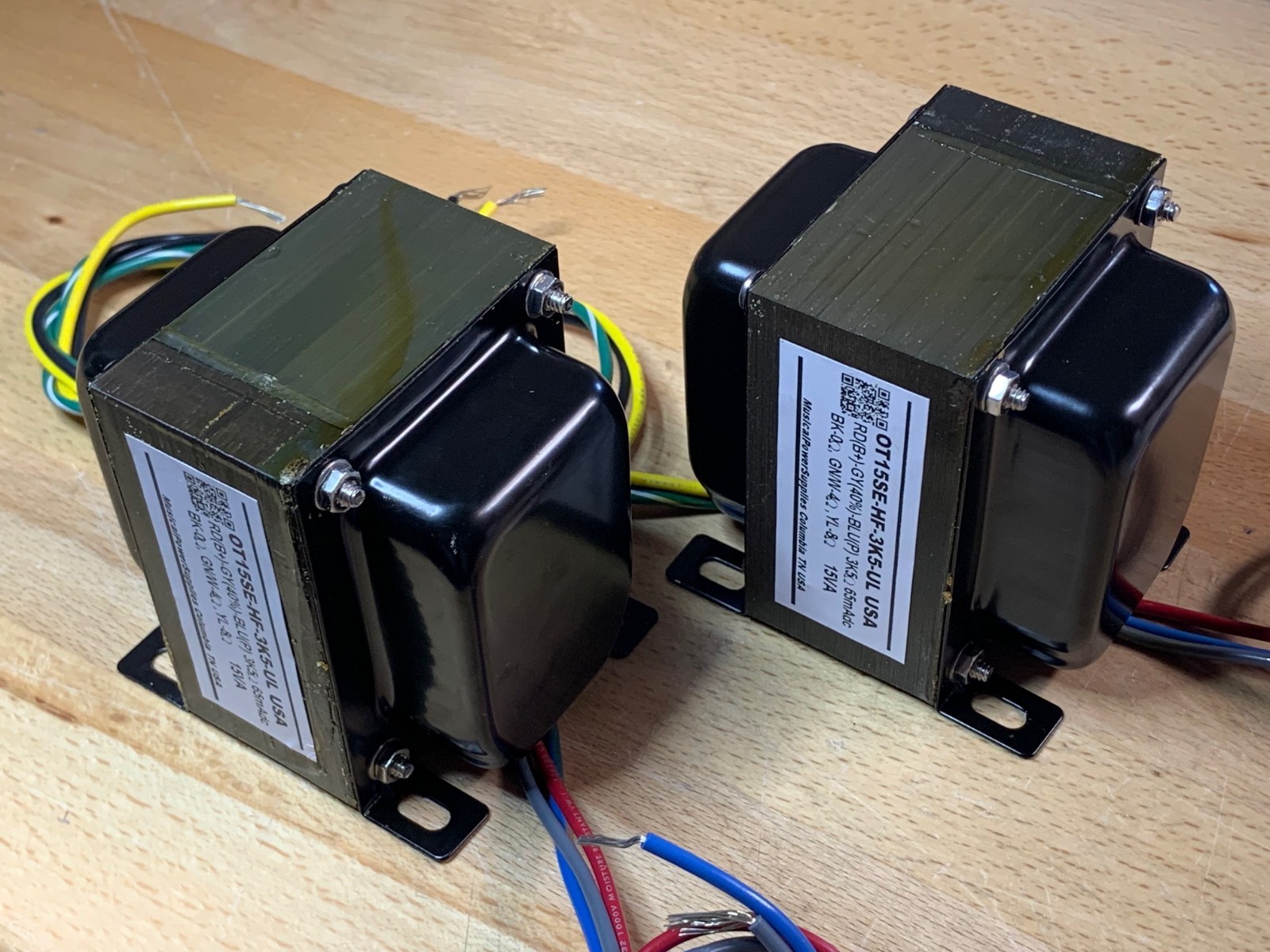 Pair of OT15SE-HF-3K5UL SE HiFi Output Xfmr 3K5 x 4/8Ohm 40%UL 65mADC