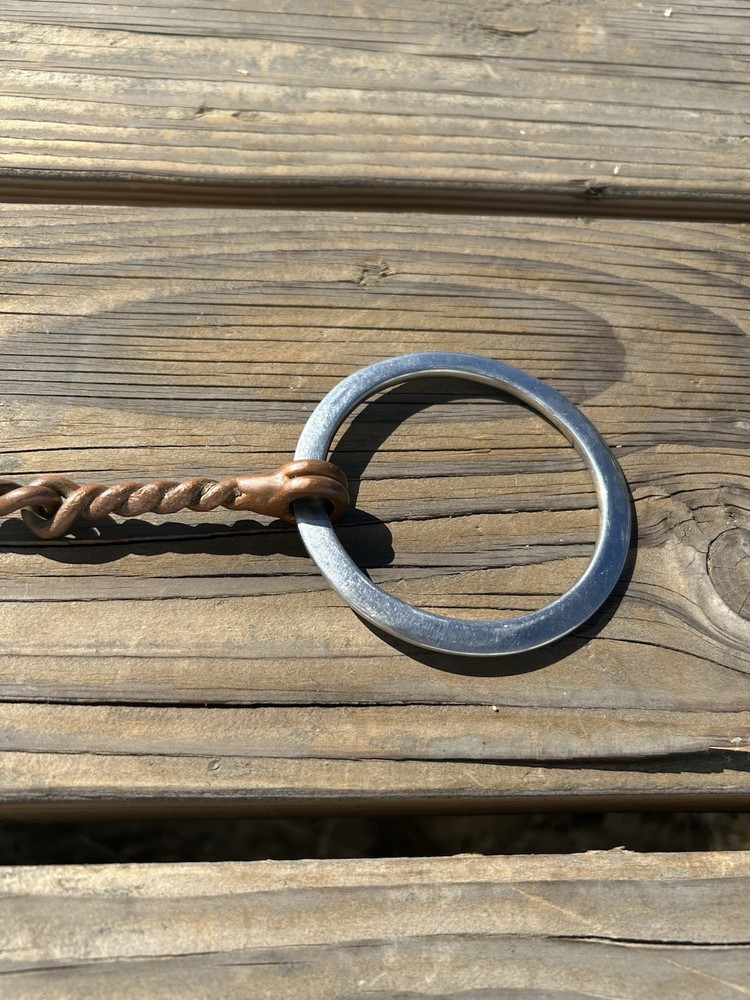 Used 5 Inch Copper Twisted Wire Loose Ring Snaffle Bit