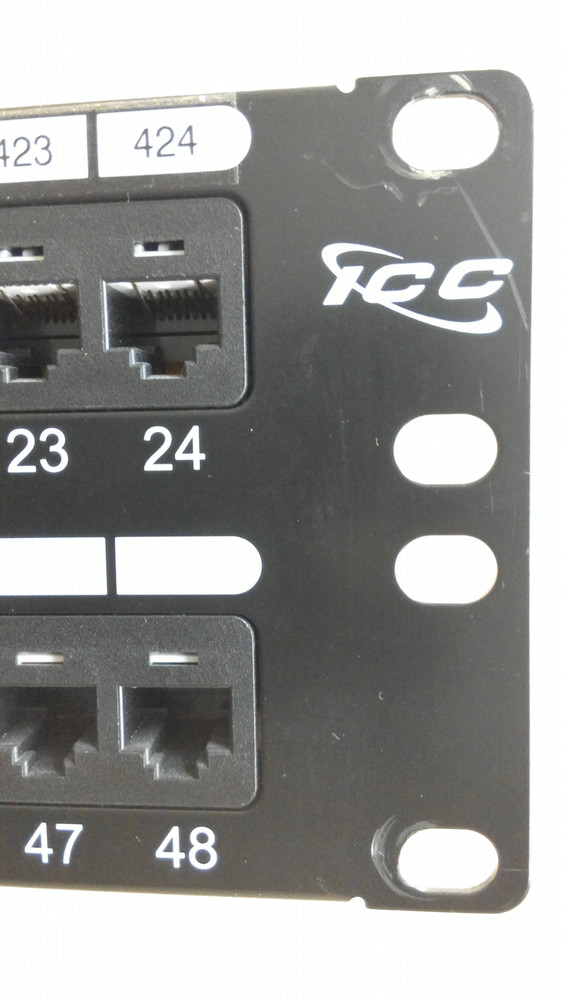 ICC ICMPP04860 48-port CAT6 Patch Panel Rack Mountable 2 RMS