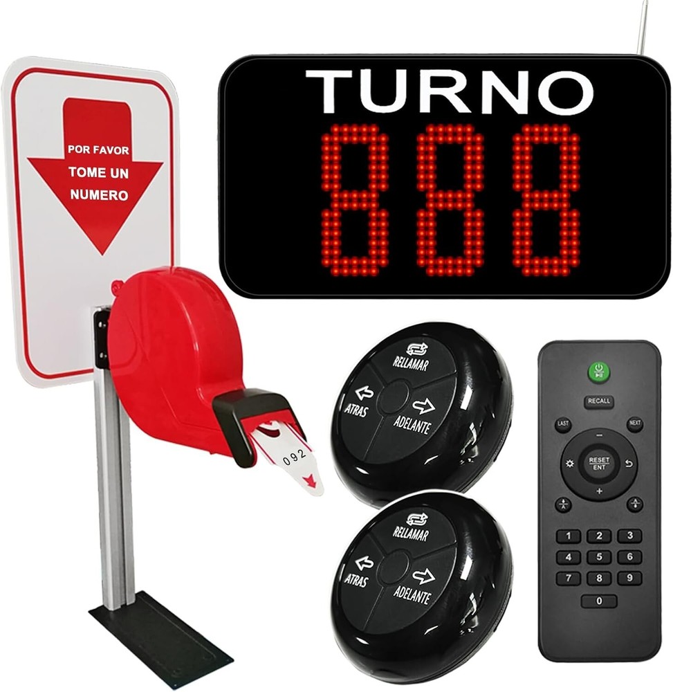 Take a Number System Wireless Queue Calling System with 1 Take a Number Display