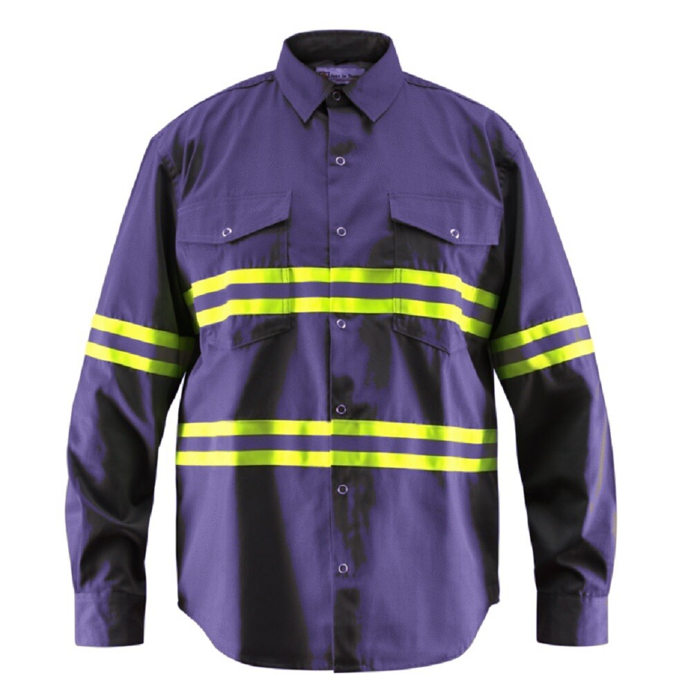 Premium Hi Vis Reflective Safety Work Shirt, Full Sleeve
