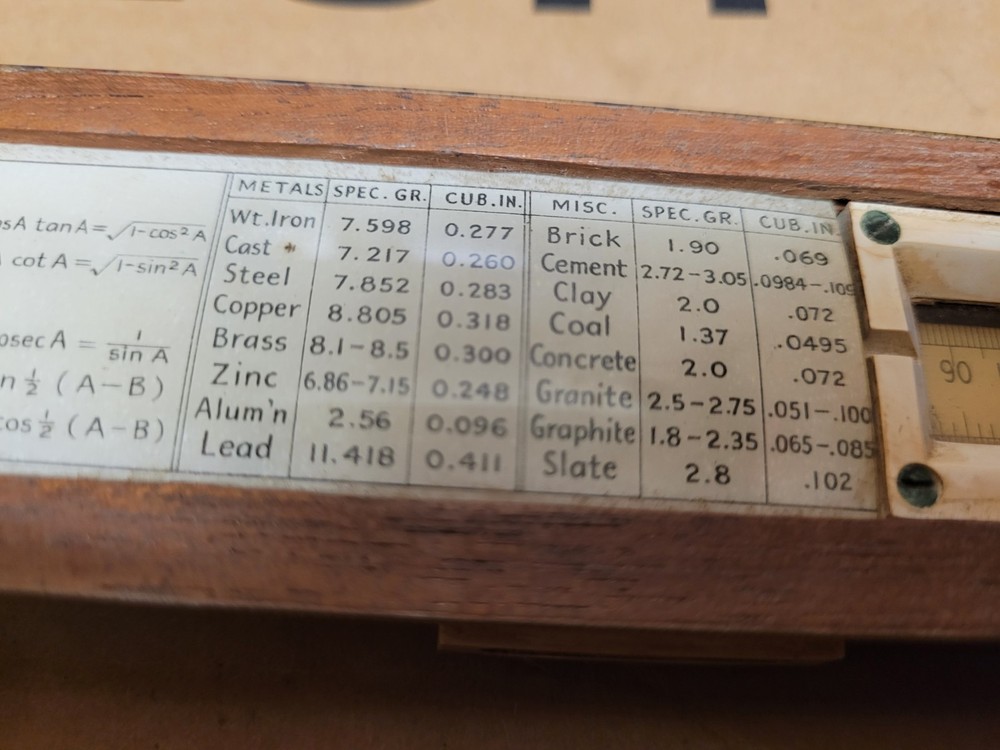 BRIGHTON Slide Rule Vintage Collectables Engineering Tool