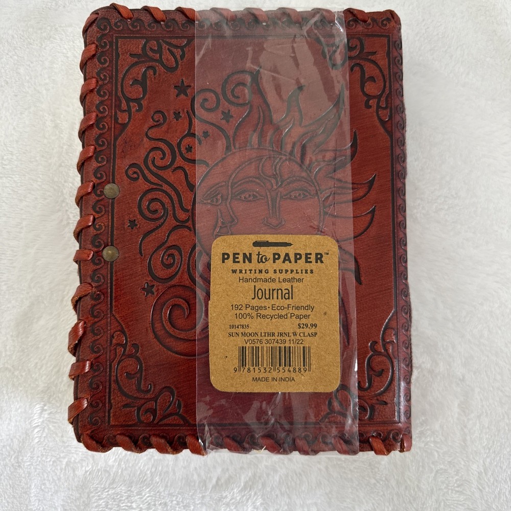 Sun Moon Leather Journal - NEW