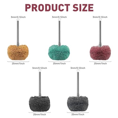 Abrasive Buffing Wheel Set 50 Pcs 1 Inch Grit