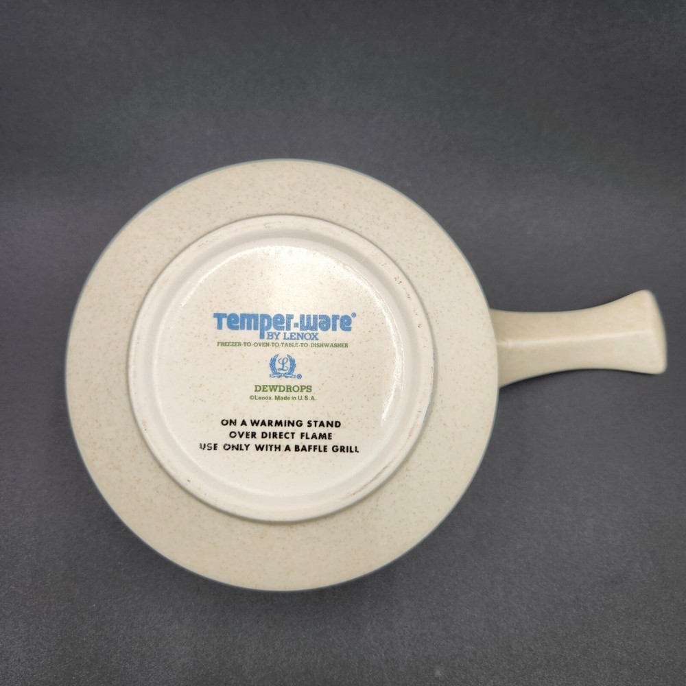 Vintage Lenox Temperware Dewdrops Pattern Gravy Boat