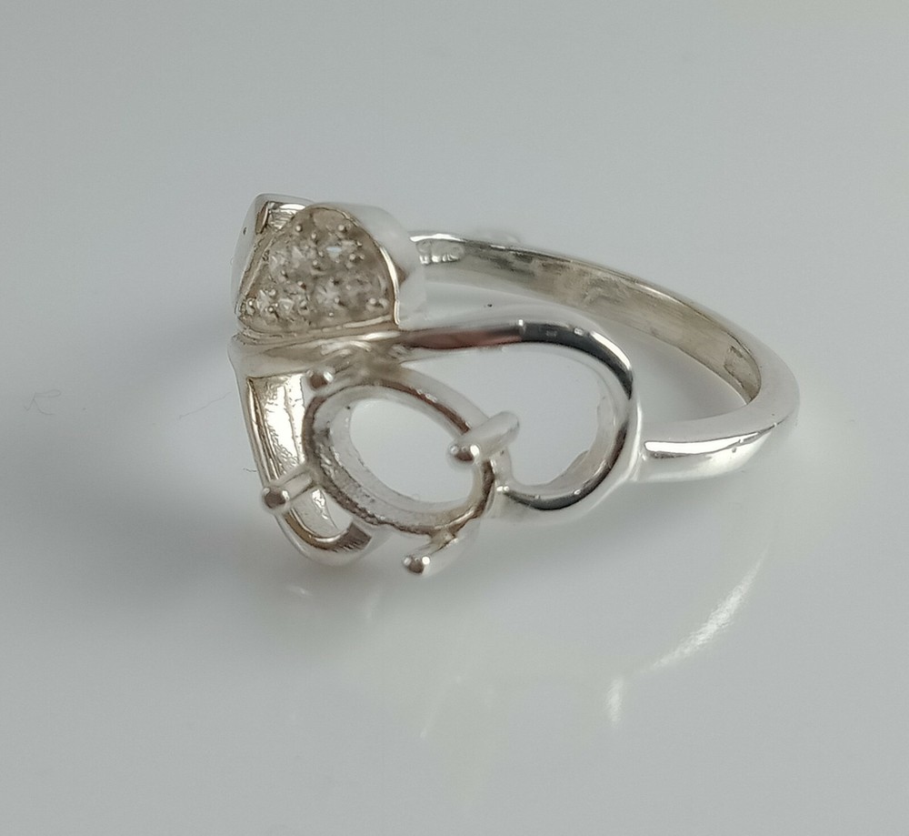 7X5MM Oval Semi Mount Ring-Unique Ring-Without Stone Ring-Prong Setting Ring