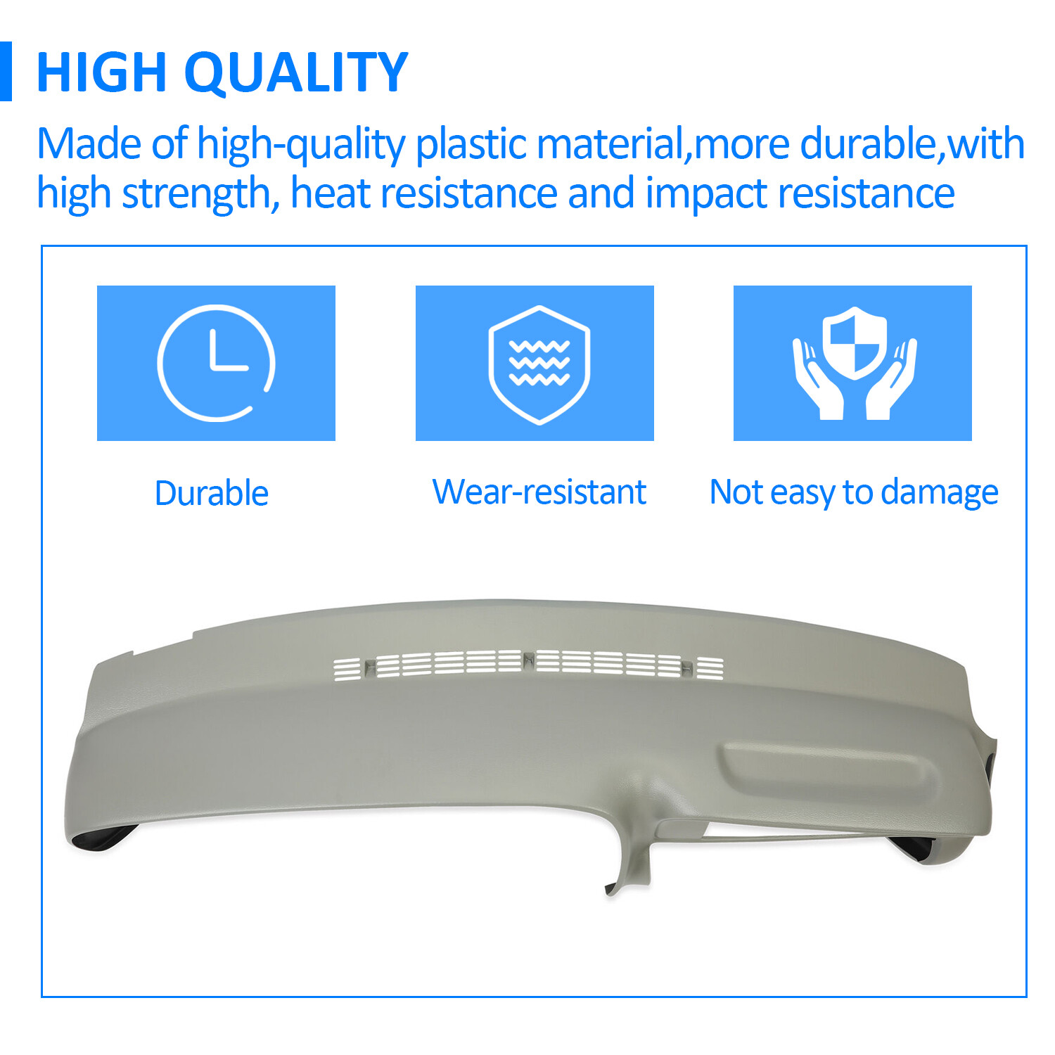 For 1997 97-99 00 GMC SUVs & Trucks in Medium Grey NEW Molded Dash Cover Cap