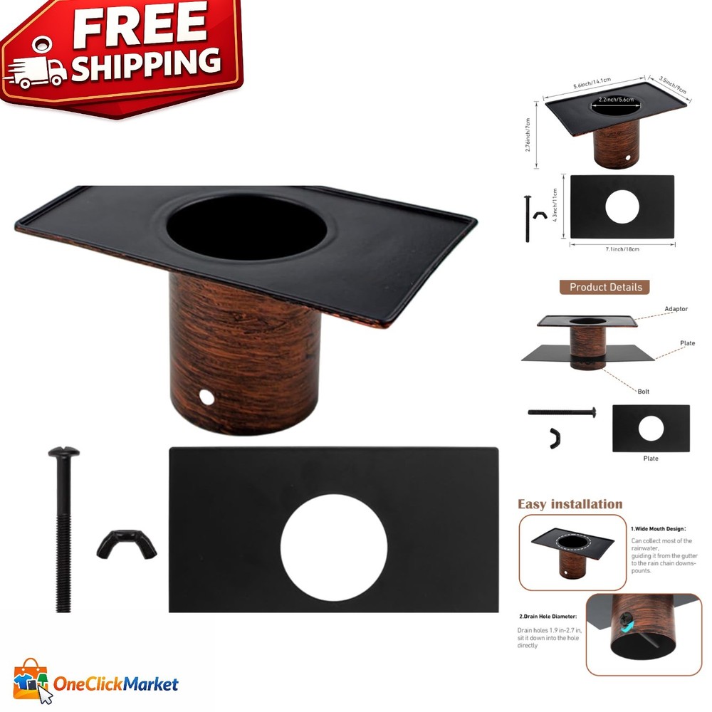 Rust-Resistant Rain Chain Gutter Adapter: Efficient and Chic Rainwater Solution