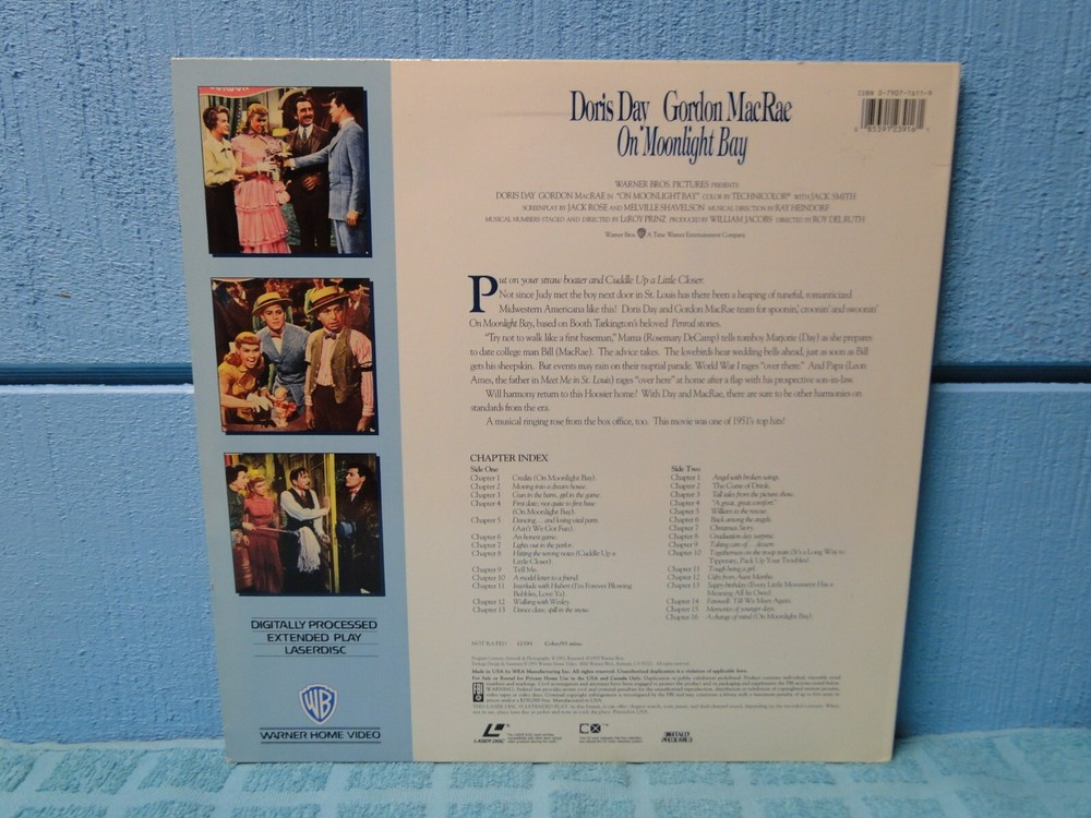 On Moonlight Bay Doris Day Extended Play Laserdisc -EXTRA LDs SHIP FREE