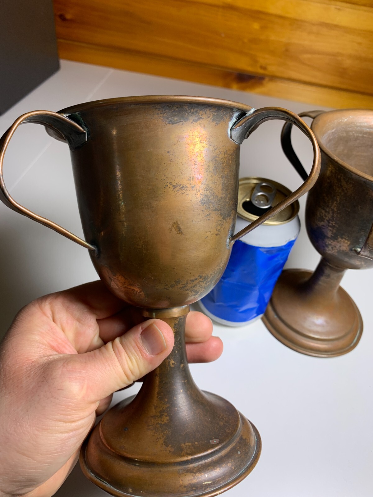 Antique Vintage Copper Cup Mug Chalice Goblet Medieval Renaissance Gothic Knight