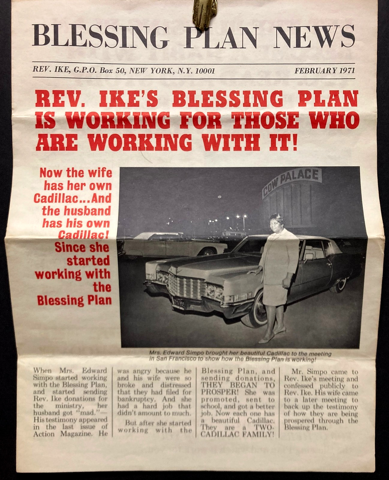 Vtg Lot African American Prosperity Evangelist Rev. Ike~1970s Action! + Ephemera
