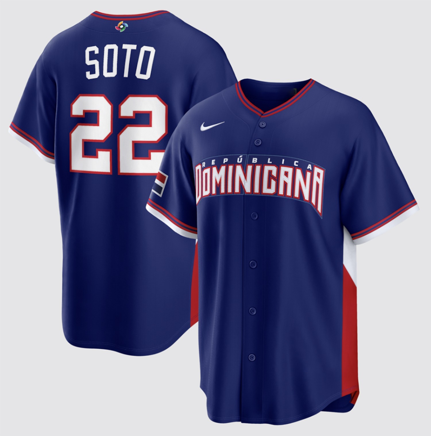 Men's Dominican Republic Baseball Juan Soto Royal 2026 World Baseball Classic!!