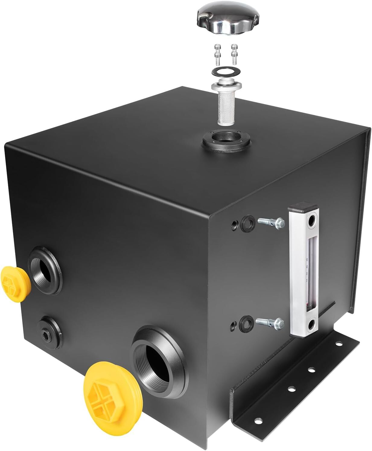 For Machinery 7-Gallon Hydraulic Fluid Reservoir Tank 14 Gauge Steel Oil Tank