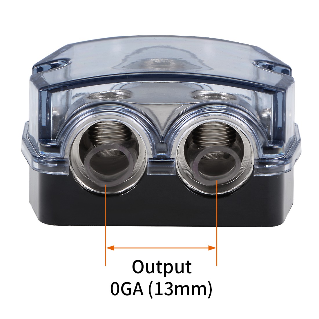 2Way 0 Gauge in Out Power Distribution Block Splitter Ground Distributor Power