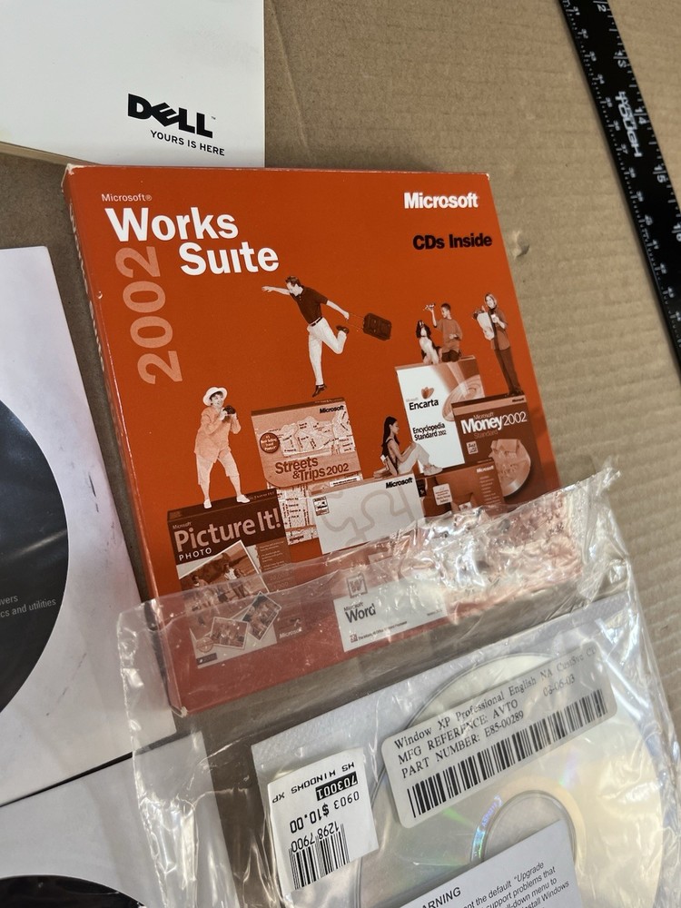 Dell Windows XP Operating System Installation CD’s Works Suite Software Vintage