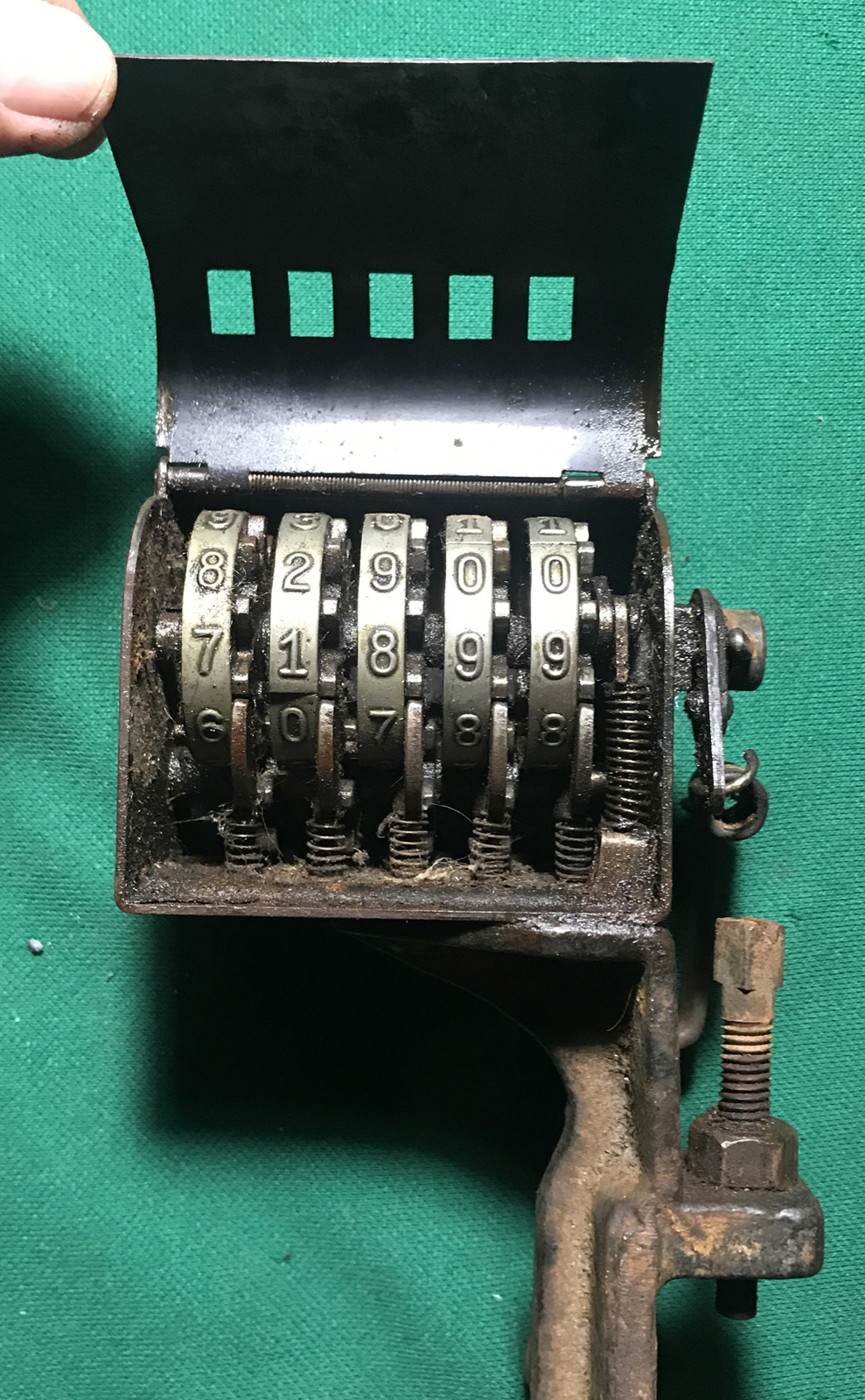 VINTAGE REDINGTON COUNTING MACHINE HAY BALE COUNTER COMPLETE&WORKING STEAM PUNK