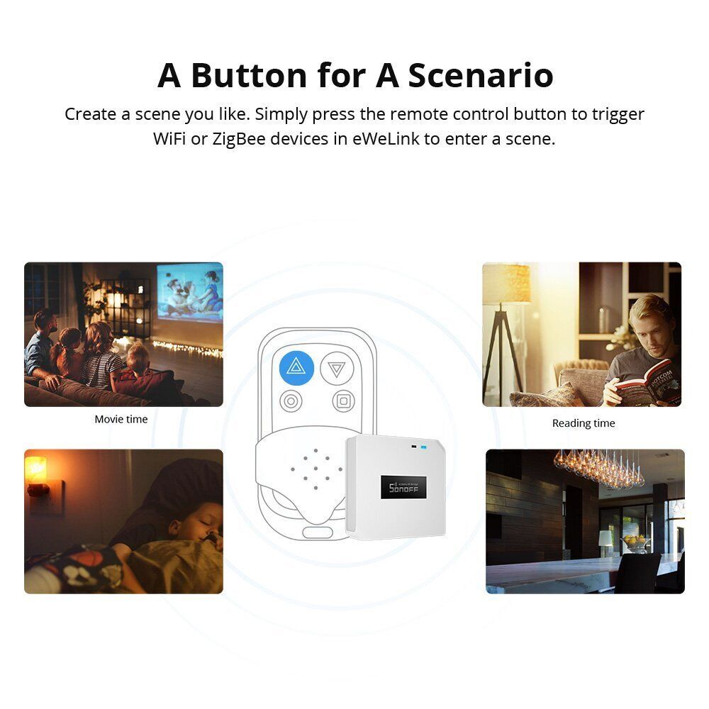 SONOFF RF Bridge R2 433MHz Smart Gateway Wireless Remote Control Smart Home Hub