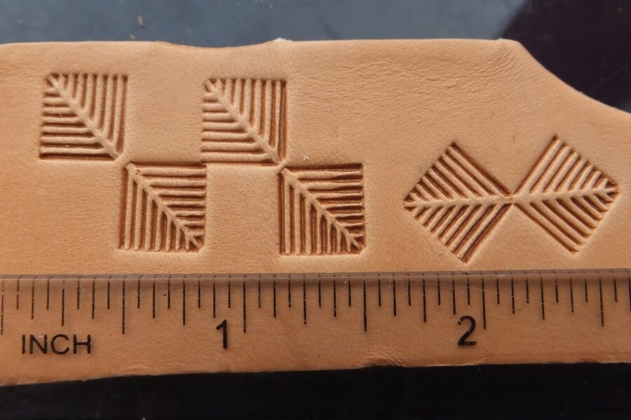 012-05 Fish bone hand made Leather stamp decorating tool