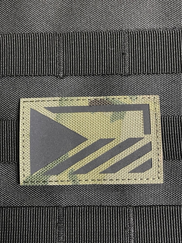Czech Republic Flag IR Reflective Patch Hook Loop Backing Europe Multicam