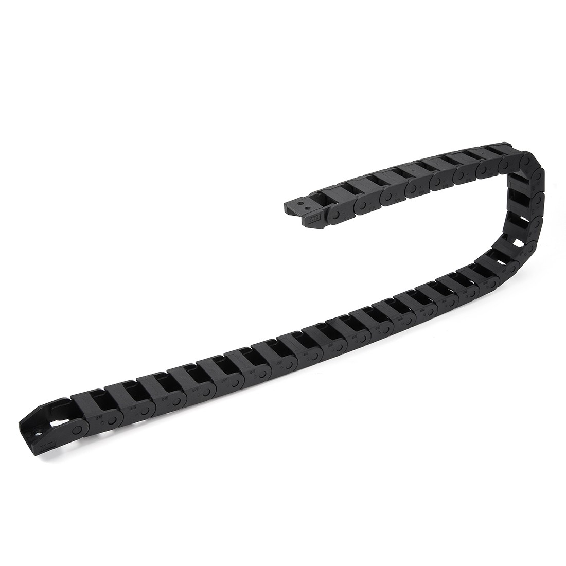 R18 10mm x 15mm Black Plastic Cable Wire Carrier Drag Chain 1M Length