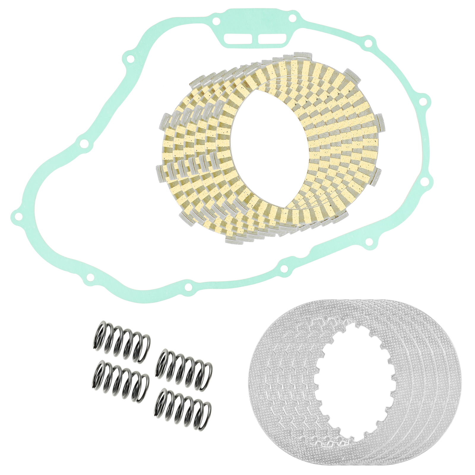 Clutch Friction Steel Plates Kit for Honda TRX300FW FourTrax 300 4x4 1988 - 2000