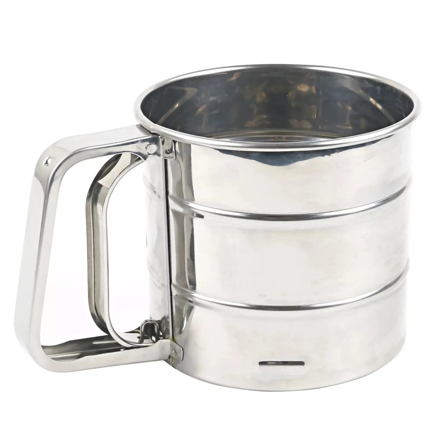 NEW Stainless Steel Sieve Cup Kitchen Tool Sifter Flour Cocoa Icing Sugar UK